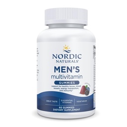 Nordic Naturals Man 's Multivitamin Gumies, Mixed Berry - 60 Gumies - Support for Healthy Bones, Blood Vitors, Energy & Immunity - Non-GMO, Vegetáriánus - 30 Servings