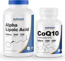 Nutricost Alpha Lipoic Acid 600mg, 240 Caps CoQ10 100mg, 120 kapszula