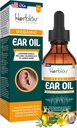 Organic Ear Oil for Ear Infektions - Natural Eardrop for Infection Prevention, Swimmer 's Equimmer & Wax Removal - Gyerekek, Felnőttek, Baby, Dog Earache Remedy - Mullein, Fokhagyma, Calendula, Készült az USA-ban