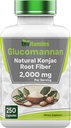 tnvitaminok Glucomannan Capsultant 2000 MG - 250 GM 124; természetes Konjac Root Fiber kivonat por kiegészítés 124; Solvent, Dietary, & Digestive Fiber Pills, 124; Az USA-ban előállított 124; Non-GMO & Gluten Free