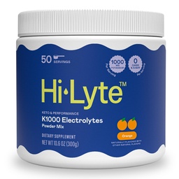 Hi- Lyte K1000 Electrolytes Powder Mix Orange Keto & Performance, 50 Servings