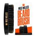 Willy Willies Natural Boar Bristle Brush for Hair & Beard - Többcélú Boar Bristle Hair Brush for Grooming Slick Back Hair, Beard, és Mustache - Travel Size Beard & Hair Brush for Men