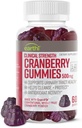 Klinische Stärke Cranberry Gummies 500mg - Urinary Tract Unterstützung Gesundheit für Damen und Herren - Antioxidante Superfood zu reinigen und zu schützen - Cran d'Or Cranberry Powder Supplement (60 Gummi)