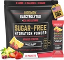 HRDWRK Electrolytes Powder Packets Magnézium, Kálium-nátrium, Keto Hydration - BCAA Electrolyte Powder Packets Glutaminnal, 30 Electrolytes Powder Packets Sugar Free (Gyümölcslökés)