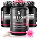 Myo-Inositol & D-Chiro Inositol 40:1 für Frauen | I Inositol Ergänzung für Frauen | Hormon Balance, Fertilität & Cycle | Vitamin B8, Insulin & Flo Ovarian Unterstützung | 240 Caps