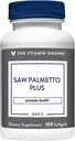 Vitamin Shoppe Saw Palmetto Plus - Ergänzung für Prostata Gesundheit - 160 mg Saw Palmetto Extrakt mit ausgezeichneter Quelle von Zink, Vitamin E und B6 (100 Softgels)