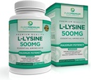 PurePremium L- Lysine 500 mg kiegészítés - Esszenciális aminosav maximális hatáserősséggel - Immunszuppresszív kiegészítés - Tiszta lizin 500 mg gyors felszívódásra - 7 hónap ellátás - 200 tabletta