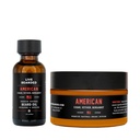 Élő szakáll-olaj és vaj Grooming Kit - Made in the USA - All- Natural Ingredients with Shea, Argan, Jojoba - Growth Support - American Scent - Cedar, Vetiver, Bergamot