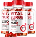 (3 csomag) Vital Surge - Vital Surge for Men Gumies, Vital Vital Vita Surge Max Maximális Erő 1050 MG, VitalSurge Supplement Support Gumi Advanced Formula, Premium Vitamin Gomitas (180 Gummies)
