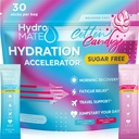 Hydromate Electrolytes Powder No Sugar Cotton Candy - 30 Count Instant Hydration Packets C-vitaminnal, hogy növelje az energiát - Sugar Free Electrolytes, hogy támogassa a hidratációt a Keto Diet & Party Recovery