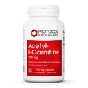 Protocol Acetyl- L- karnitin 500mg - Energia kiegészítés, Idegesség, és Brain Support - 100 Veg Caps