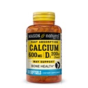 MASON NATURAL gyors abszorpció Kalcium D3-vitaminnal - Erősíti az izomfunkciót, támogatja az egészséges csontokat és az egészséget, 60 Softgels