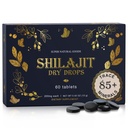Tiszta shilajit resin száraz cseppek - magas potencia, A fokozat, 100% Tiszta Fulvic Acid & 85 + Trace Minerals for Better Energy Metabolisation & Immune Support