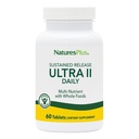 NaturesPlus Ultra II Napi - 60 tabletta - Multivitamin teljes értékű élelmiszerekkel - Támogatja az energiát és az immunrendszert - Tartós kiadás - 60 szervadék