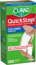 CURAD Quickstop vérzésgátló rugalmas szövet kötszerek, válogatott méretei, 30 Számolás
