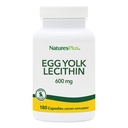 NaturesPlus Tojás Yolk Lecithin - 600 mg, 180 kapszula - szója mentes, glutén mentes - 90 szerva