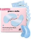 grace & stella Award Winning Under Eye Mask Reduce Dark Circles, Puffy Eyes, Undereye Bags, Wrinkles, Gel Under Eye Patches, Születésnapi ajándékok nőknek - Vegan Cruelty- Free Self Care (48 pár, kék)