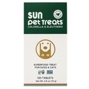 Sun Chlorella Sun Pet kezeli a zöld Superfood Cat & Dog Supplement - Chlorophyll Eleuthero & Lecithin, Ásványok, Antioxidánsok és Vitaminok kutyák és macskák - Immun Defense, Skin & Gut Health - 120 Bites