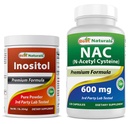 Legjobb természetes inozitol por 1 Lb & NAC 600 mg