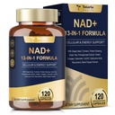 Totaria NAD Ergänzung für Frauen Männer mit Nikotinamid Riboside Resveratrol,Quercetin, Betaine Boost NAD+ NAD Plus Ergänzung für Anti-Aging, Energie, Immun, Fokus 120 Kapseln