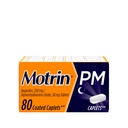 Motrin PM Caplets 200 mg Ibuprofen & 38 mg Difenhidramin Alvástámogatás, Éjszakai fájdalom Reliever kisebb Aches & Pains, Tömeg, 80