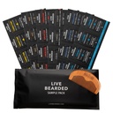 Élő szakállas szakáll olaj és vaj Grooming Kit Mintacsomag Comb, Bonus Ajándék - All-Natural Összetevők Shea, Argan, Jojoba - Növekedési támogatás - Készült az USA-ban
