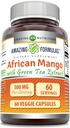 Amazing Formulas African Mango with Green Tea Extract Supplementa 124; 500 Mg per Serving