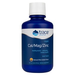 Trace Minestaries 124; Liquid Cal / Mag / Zinc) 124; Kalcium, Magnézium, Cink, D3-vitamin, Supports Normal System, Muscle, and Bone Density) 124; Natural Piña Colada Flavor, 124; 16 Servings, 16 fl oz.