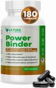 LaPura Power Binder Bende - Detoxy & Cleanse with Actived Charcoal, Organic Chlorella Powder & Slippery Elm Extract - Helps Alleviate Gas & Bloating - Promotes Natural Detoxicification - 180 kapszula