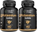 Health Dose Kálium + Iodide (KI-) tabletta - 130mg 140 tabletta - pajzsmirigy- támogatás, celluláris metabolizmus és elektrolit egyensúly - nem GMO, gluténmentes, GMP Certified, 2 csomagot tartalmazó csomag