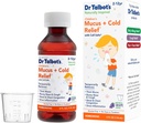 Dr. Talbot 's Mucus + Cold Relief Liquid Medicine, természetesen ihlette, a gyermekek számára, beleértve az adagolókupát, a természetes szőlőlé ízesítőt, 4 Fl Oz