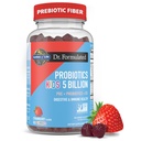 Garden of Life Dr formulált 5 milliárd CFU Prebiotic Fiber, probiotikus és D3-vitamin gumi gyerekeknek Digestive & Immune Health - glutén mentes, nem GMO, nincs hozzáadott cukrok, Strawberry Flavor, 60 gumi