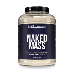 NAKED Vanilla Mass - All Natural Vanilla Weight Gainer Protein Powder - 8lb Tömeg, GMO Free, Gluten Free & Soy Free, No Masterial Ingredients - 1260 Calories - 11 Servings