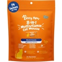 Zesty Paws 8- in1 Multivitamin Macska Vitaminok és kiegészítők Mousse - Macska Vitaminok beltéri macskák - Egészséges kezelés Squeeze Up Gut, Immun, Szív, Skin & Coat támogatás - Csirke 14ct