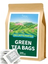 TeeLux koffeinmentes zöld tea zsákok, tiszta koffeinmentes zöld tea, szuper antioxidáns, forró és jeges tea, 200 gróf