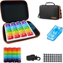 Havi Pill Organizer 1Time A Day, Pill Organizer Monthly 1Time A Day 32 Daily Comtries & 1Pill Cutter & 1Travel Case & 1Shoulder Straps & 2PCS 31 Days Sticker. Kényelmes kezelés, BPA- mentes.