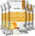 HERBION Naturals Köhögés csöpögés mézes citrom flavor, étrend kiegészítés, Soothes köhögés, felnőttek és gyermekek részére 6 év, 125 Lozenges, csomag 5