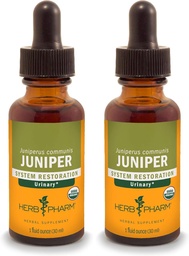 Herb Pharm Certified Organic Liquid Extract for Urinary System Support Juniper 1 Fl Oz (2-es csomag)