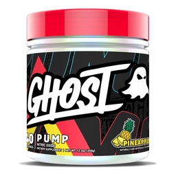 GHOST Pump Nitric Oxide Powder, Ananász - 40 Servings - Sugar- Free & Stim- Free Pre- Edzés kiegészítők - L- Citrullin, Arginine Nitrate & L- Glutation - Soy & Gluten- Free, Vegan