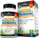 Fejlett prebiotikumok és probiotikumok nők és férfiak számára, Immun, Digestive & Gut Health L. Reuteri, Inulin Fiber, Digestive Enzimes, Non-GMO, Gluten- Free, Dairy- Free, 30 kapszula