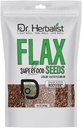 Dr. HERBALIST Flax Seeds 400g, Linum Usitatissimum, Alsi Seeds, Super Food, Essential Omega Fatty acids, High in Plant-Based Protein, and Fiber, for Smoothies, Baking, for Easy Digestion and Absorption