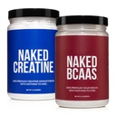 Pucér tiszta kreatin monohidrát 100 szervadékok + 100 ízesítetlen BCAAs Vegan Bundle
