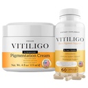 Dermawonder Vitiligo Set & Pigmentation Cream Set - 124; 60 Vitiligo Capsules és 4fl Oz Cream - 124; Csökkenteni kell a bőrpigmentációt, javítani kell a bőr pigmentációját és semlegesíteni a bőrt - Tone - 124; Természetes megoldás (1)