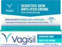 Vagisil Feminine Anti-Itch Cream nőknek, érzékeny bőr formula hidrokortizonnal, Segít enyhíteni a yeast fertőzés irritáció, gynecologist tesztelt, Soothes & Cools, 1oz (csomag 1)