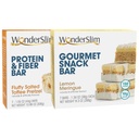 WonderSlim Fluffy Sózott Toffee Pretzel Protein & Fiber Bar és Lemon Meringue Gourmet Snack Bar Bundle