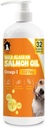 Lazacolaj kutyáknak & Macskák 124; Omega 3 Halolaj kiegészítés egészséges bőr & kabáthoz, Joint & Bone Support, Allergia Relief & Inflamated Defense 124; 32oz