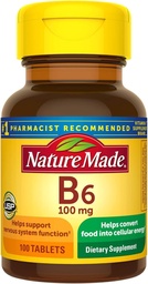 A készítmény jellege B- 6 vitamin 100 mg tabletta 100 ea (4 darabos csomagolás)