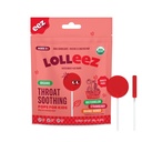 Lolleez Organic Lollipops gyerekeknek Sore Throat Relief, Variety Pack Perfect for Soothing A Sore Throat While Tasting Great, Strawberry, Görögdinnye & Orange Mango, 28 Count