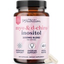 Myo-Inositol & D-Chiro Inositol für Hormon Balance für Frauen | Ideal 40:1 Ratio | Menstrual Cycle und Ovarian Health Support Supplement | Myo 2000mg & D Chiro 50mg mit Vitamin B8 | 240 Count