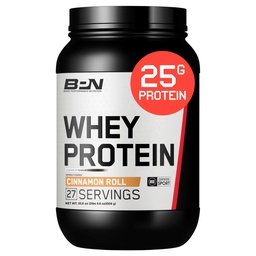 BARE Performance NUTRITION, BPN Whey Protein + Casein Protein Powder Blend, Fahéj Roll 25g protein per Serving Supports Lean Muscle Recovery, 27 Servings, harmadik fél tesztelt